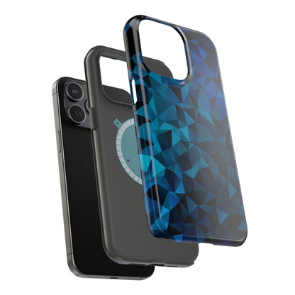Blue Diamonds (MagSafe version): Elegant phone case for iPhone