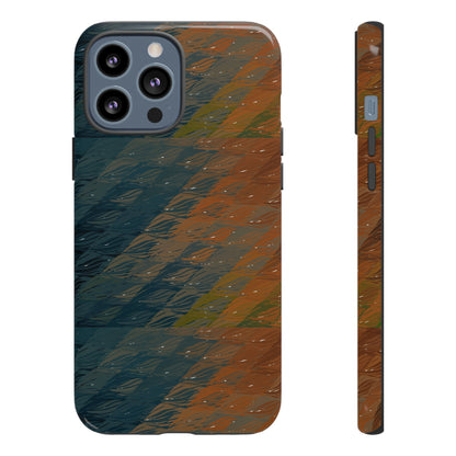 BRUE: Brown + Blue Geometric case for iPhone, Galaxy and Pixel