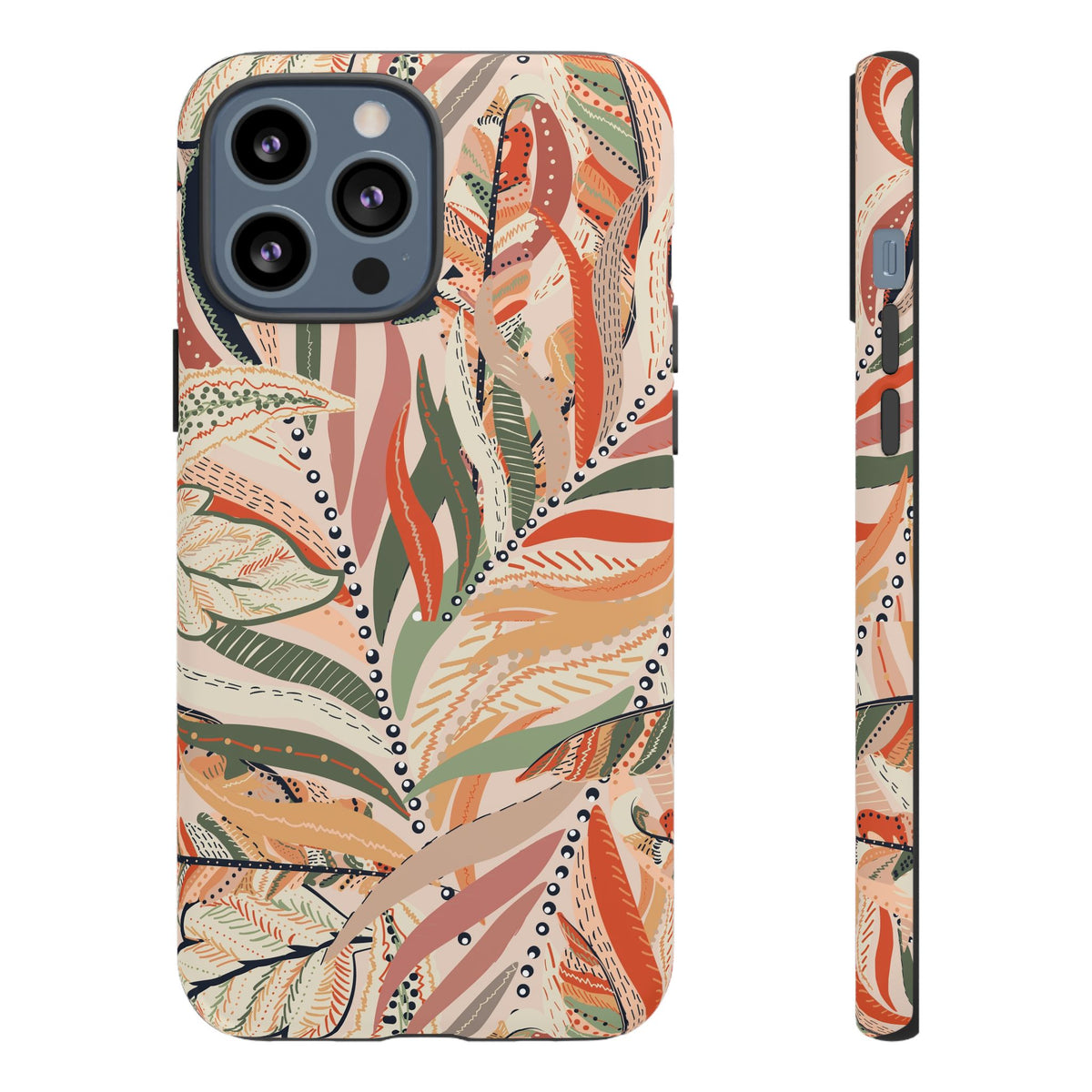 Terracotta Leaves Phone Case: Nature‑Inspired Art for iPhone, Samsung Galaxy and Google Pixel devices