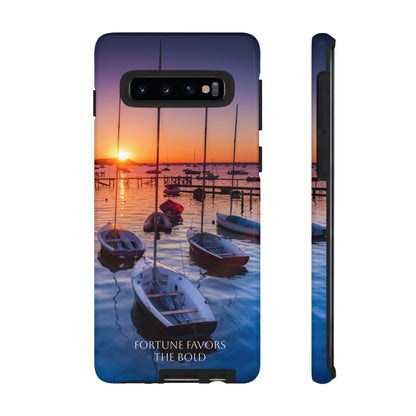 Fortune Favors the Bold: Sunset Sail Phone Case for iPhone, Samsung Galaxy and Google Pixel devices