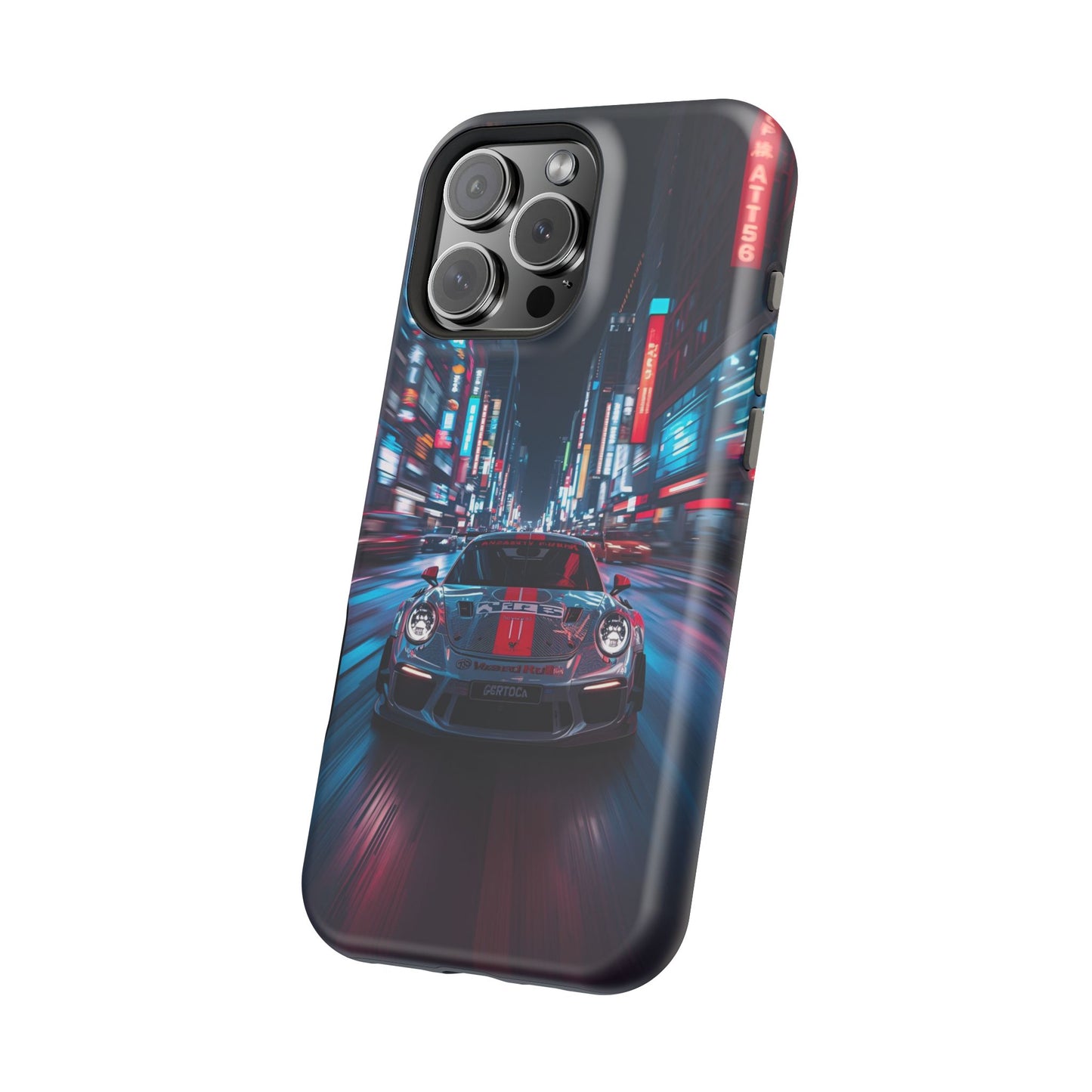 Urban Racer (MagSafe version): Neon Car Inspired iPhone Case for Men