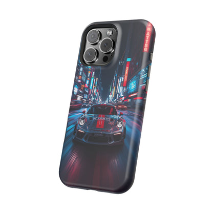 Urban Racer (MagSafe version): Neon Car Inspired iPhone Case for Men