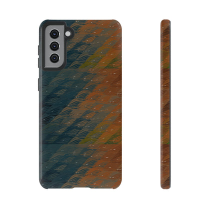 BRUE: Brown + Blue Geometric case for iPhone, Galaxy and Pixel