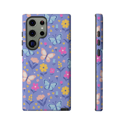 Lavender Butterflies: Tough Cases for iPhone, Samsung Galaxy and Google Pixel