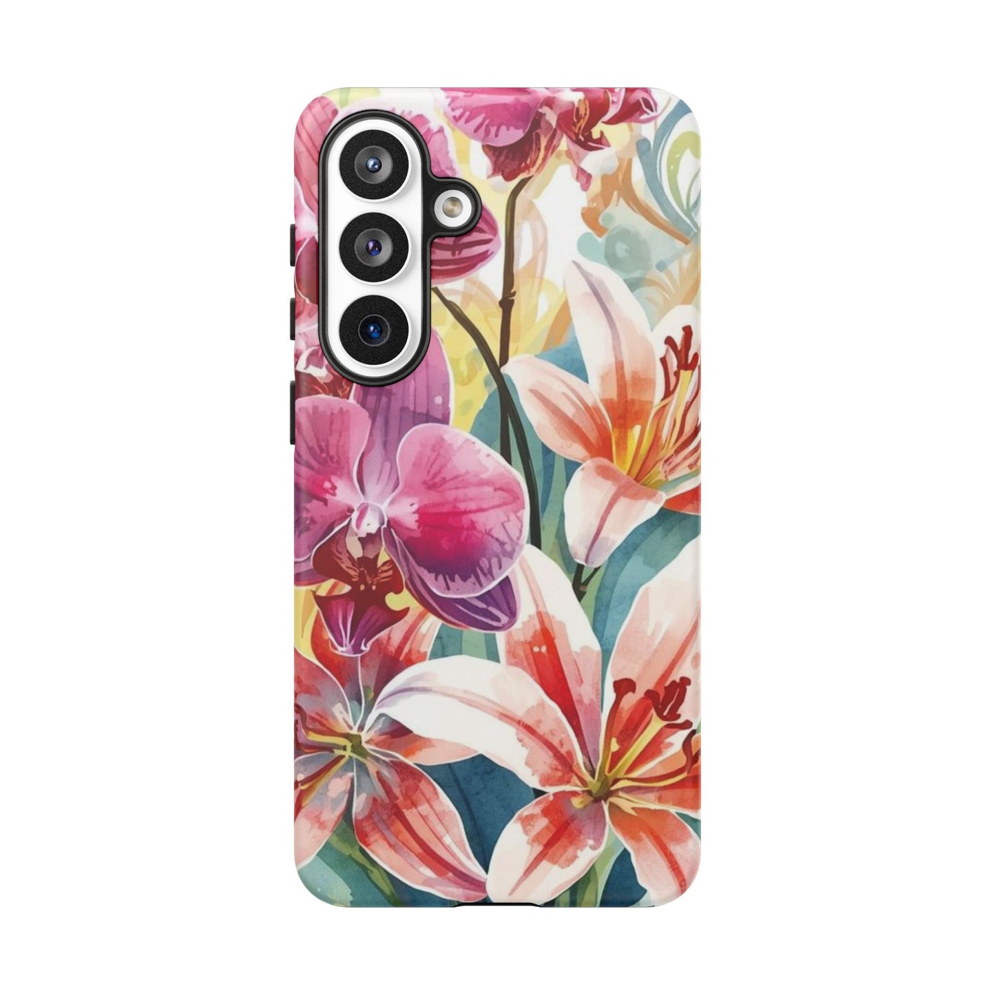 Hibiscus & Orchid Bloom Case: Floral Beauty for Your Samsung Galaxy S Series