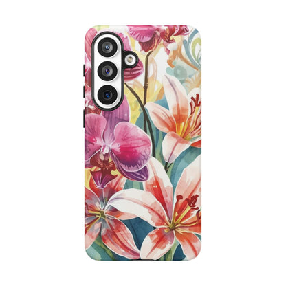 Hibiscus & Orchid Bloom Case: Floral Beauty for Your Samsung Galaxy S Series