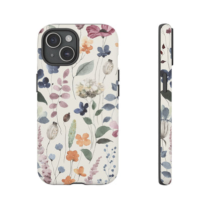 Floral prints phone case for iPhone, Samsung Galaxy and Pixel devices