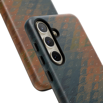 BRUE: Brown + Blue Geometric case for iPhone, Galaxy and Pixel