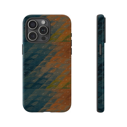 BRUE: Brown + Blue Geometric case for iPhone, Galaxy and Pixel