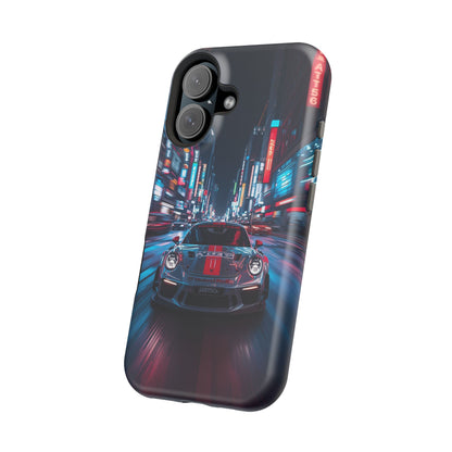 Urban Racer (MagSafe version): Neon Car Inspired iPhone Case for Men