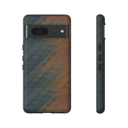 BRUE: Brown + Blue Geometric case for iPhone, Galaxy and Pixel