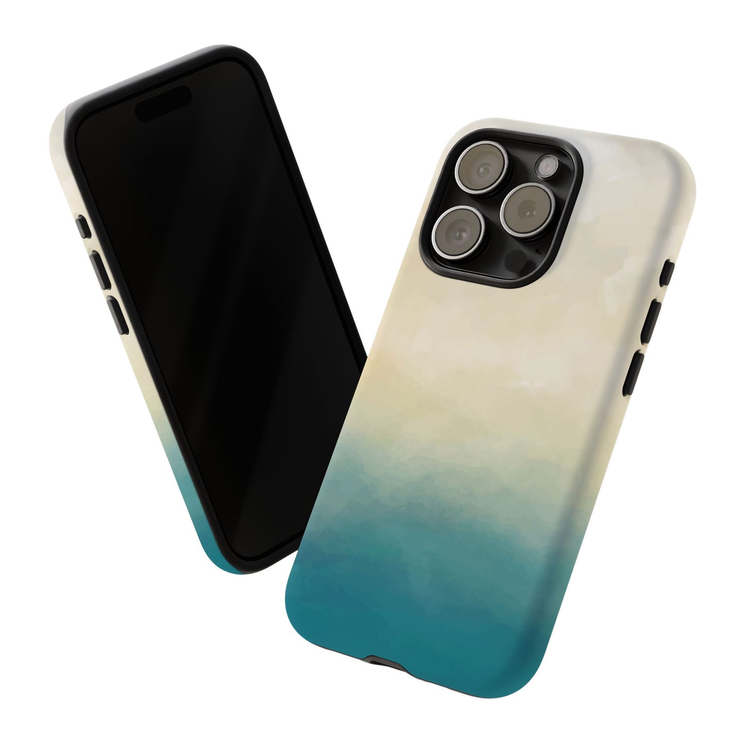 海と砂のグラデーションケース：iPhone、Galaxy、Google Pixelデバイス用ビーチ風スマホケース