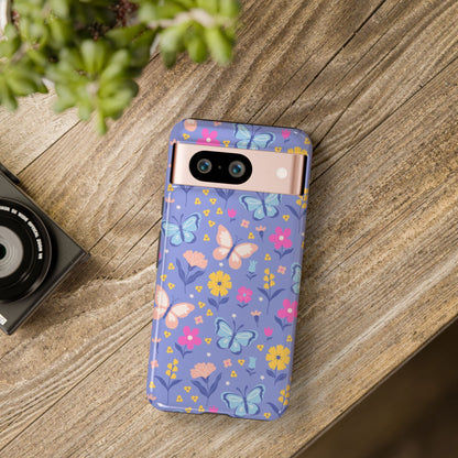 Lavender Butterflies: Tough Cases for iPhone, Samsung Galaxy and Google Pixel