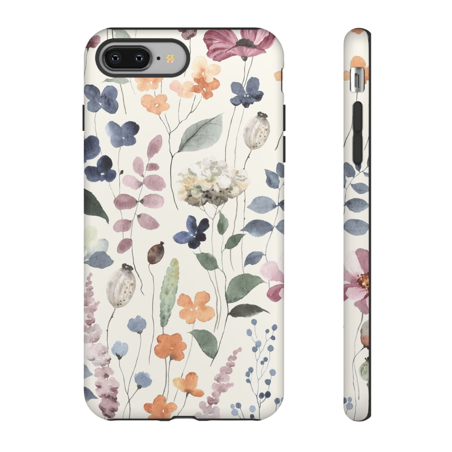 iPhone、Samsung Galaxy、Pixelデバイス用の花柄プリントの携帯ケース