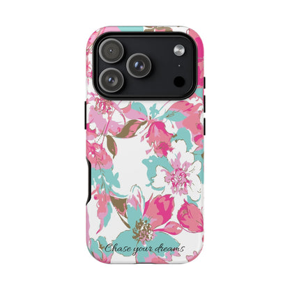 Chase your dreams: Artistic and elegant phone case for Apple iPhone, Samsung Galaxy and Pixel devices