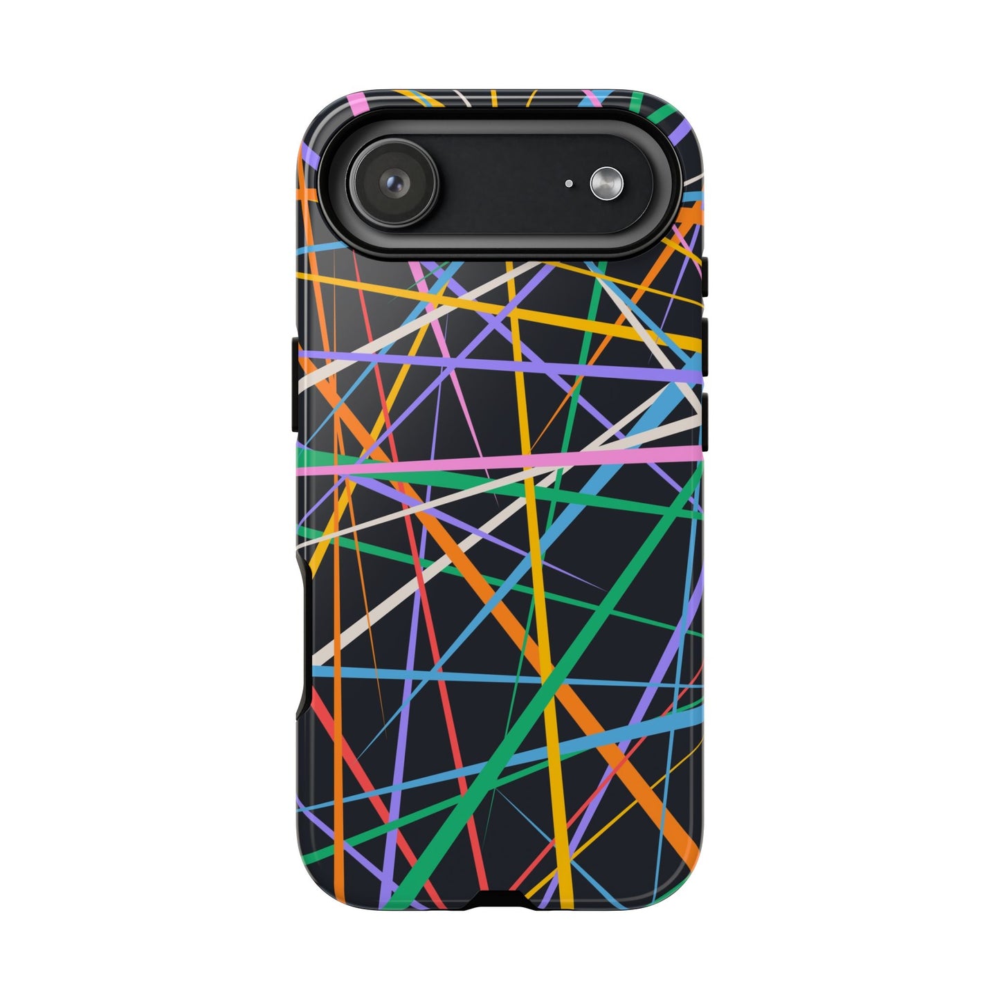 Spectrum Grid: Abstract, Intersecting Line Patterns Phone Case for iPhone, Samsung and Google Pixel devices