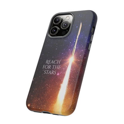 Reach for the Stars: Rocket-illustrated phone case for iPhone, Samsung Galaxy and Pixel devices