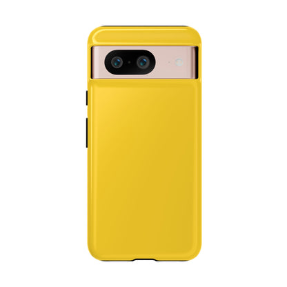Luscious Yellow: Plain Sunburst-Inspired Color for iPhone, Samsung Galaxy and Google Pixel devices
