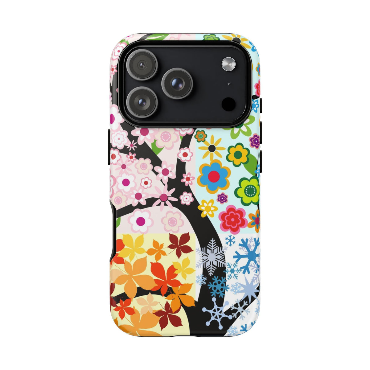 Four Seasons: Fall, Winter, Spring and Summer inspired phone case for iPhone, Samsung Galaxy and Google Pixel devices