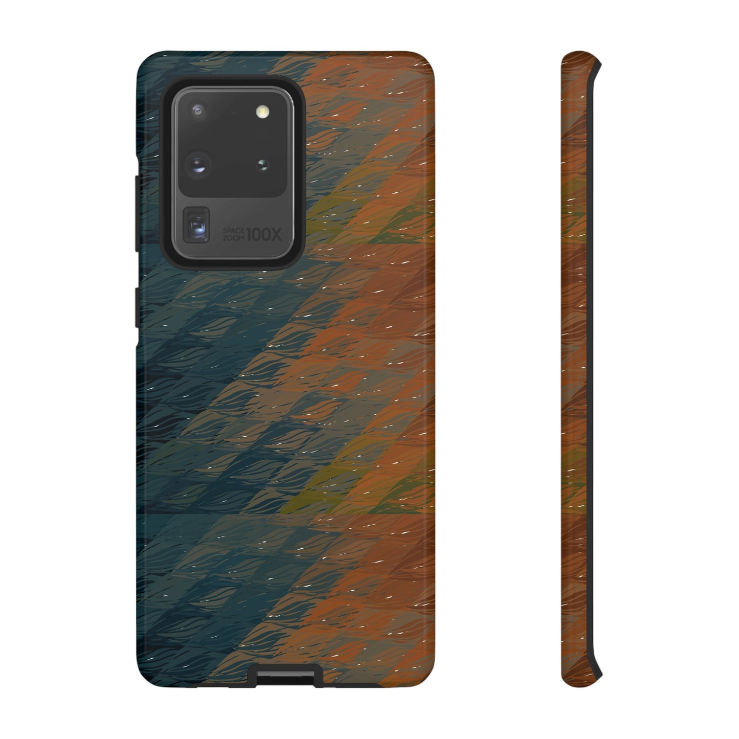 BRUE: Brown + Blue Geometric case for iPhone, Galaxy and Pixel