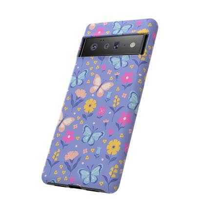 Lavender Butterflies: Tough Cases for iPhone, Samsung Galaxy and Google Pixel