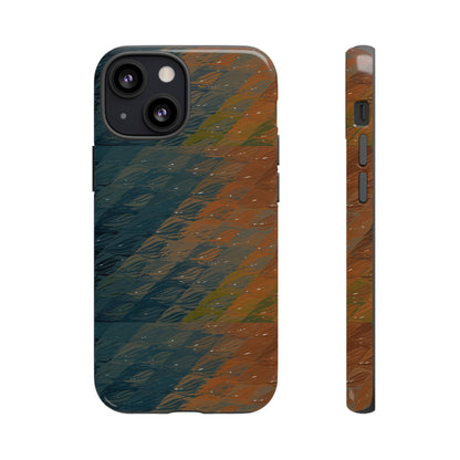 BRUE: Brown + Blue Geometric case for iPhone, Galaxy and Pixel