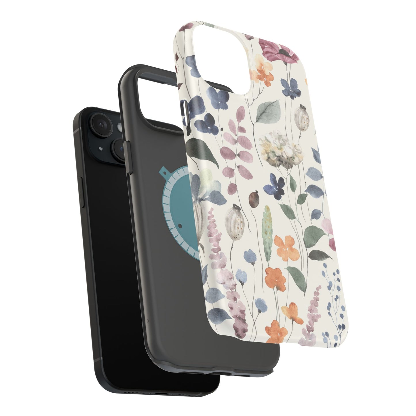 Floral prints phone case for iPhone (MagSafe version)