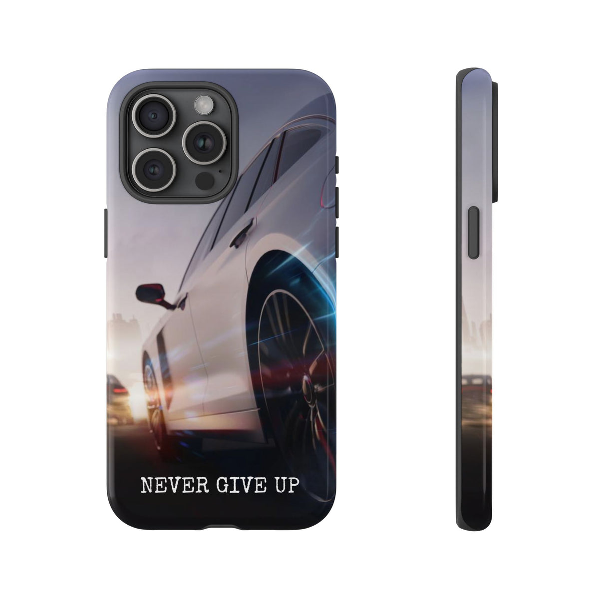 Never Give Up:  Motivational Phone Case for iPhone, Samsung Galaxy and Google Pixel devices