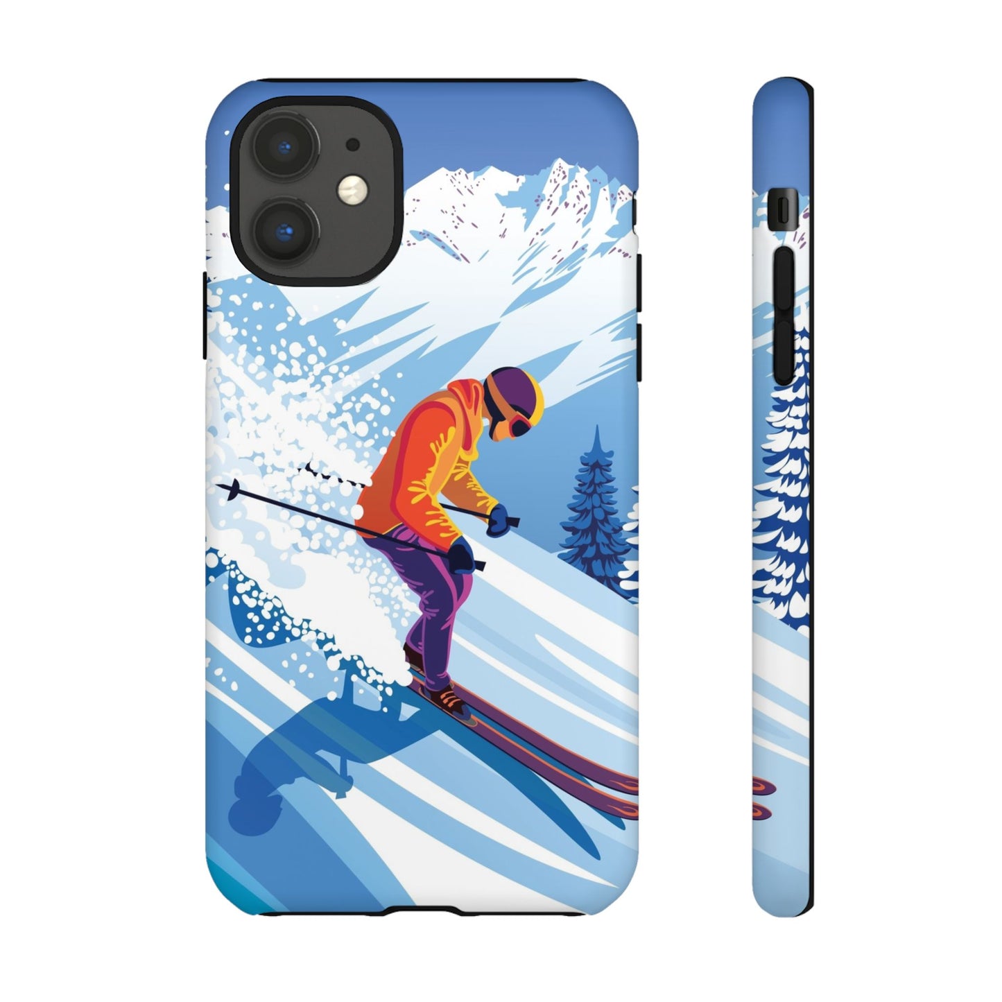 Glacier Rush: Ice Ski inspired phone case for iPhone, Samsung Galaxy and Google  Pixel devices