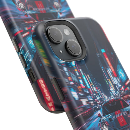 Urban Racer (MagSafe version): Neon Car Inspired iPhone Case for Men
