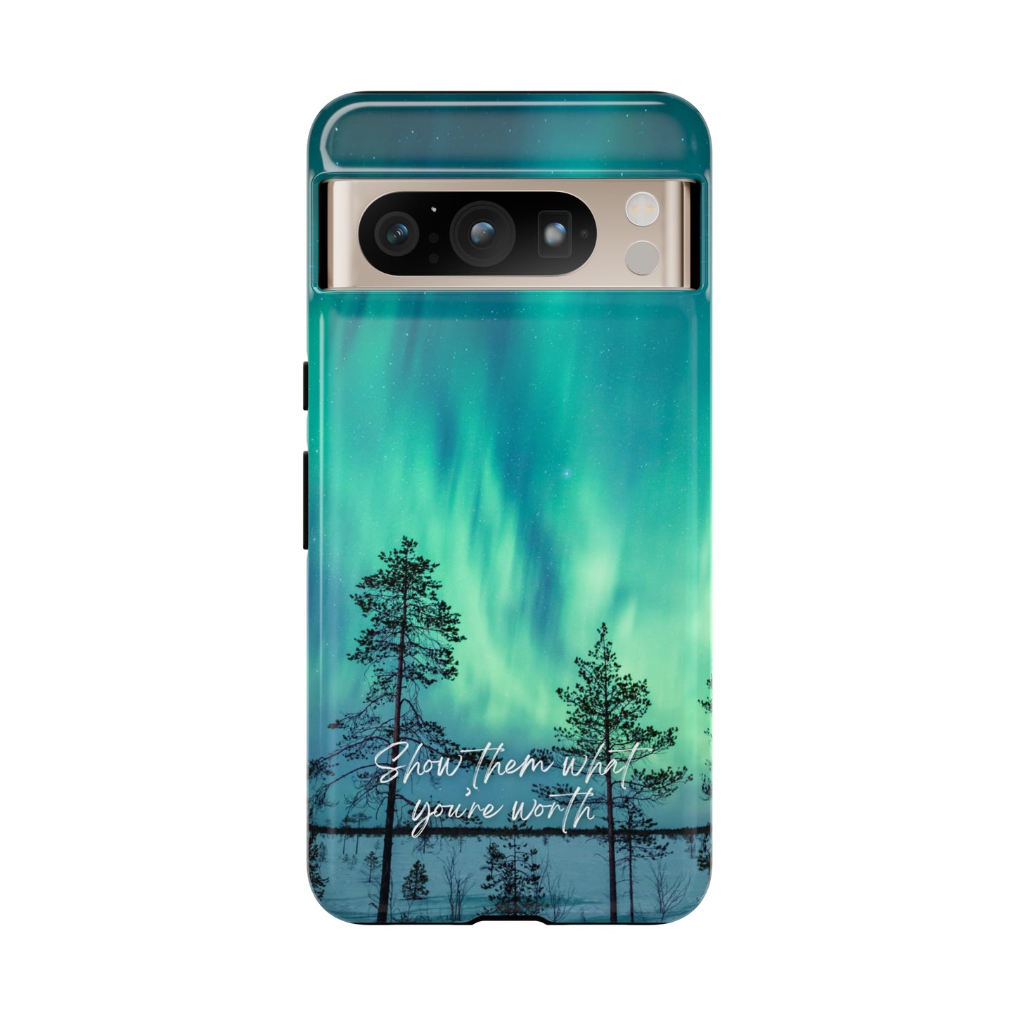 Show them what you're worth: Aurora borealis-inspired phone case for iPhone, Galaxy and Pixel devices