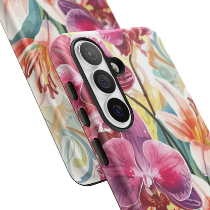 Hibiscus & Orchid Bloom Case: Floral Beauty for Your Samsung Galaxy S Series