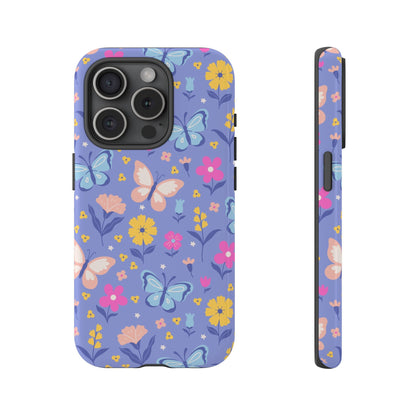 Lavender Butterflies: Tough Phone Case for iPhone, Samsung Galaxy and Google Pixel