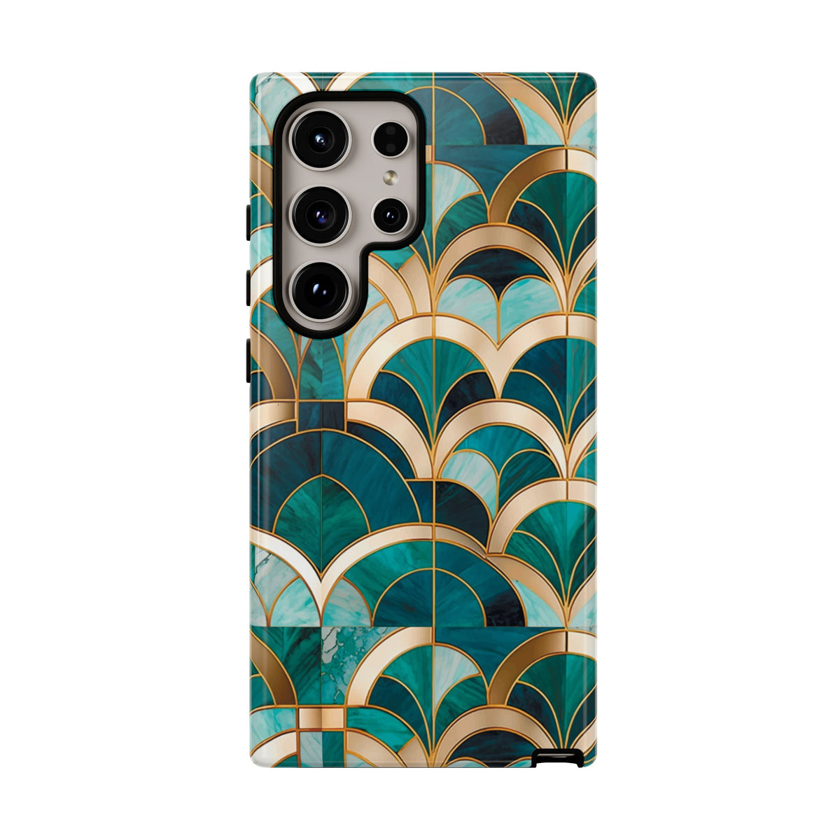 Emerald Deco: Vintage Plush Phone Case for iPhone, Samsung Galaxy and Google Pixel devices