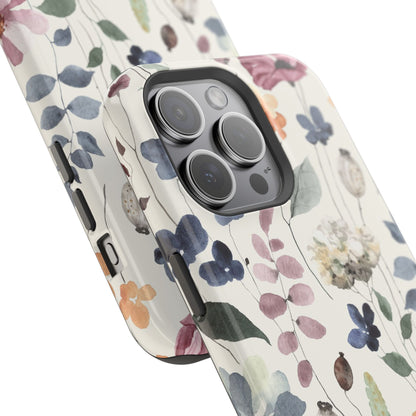 Floral prints phone case for iPhone (MagSafe version)