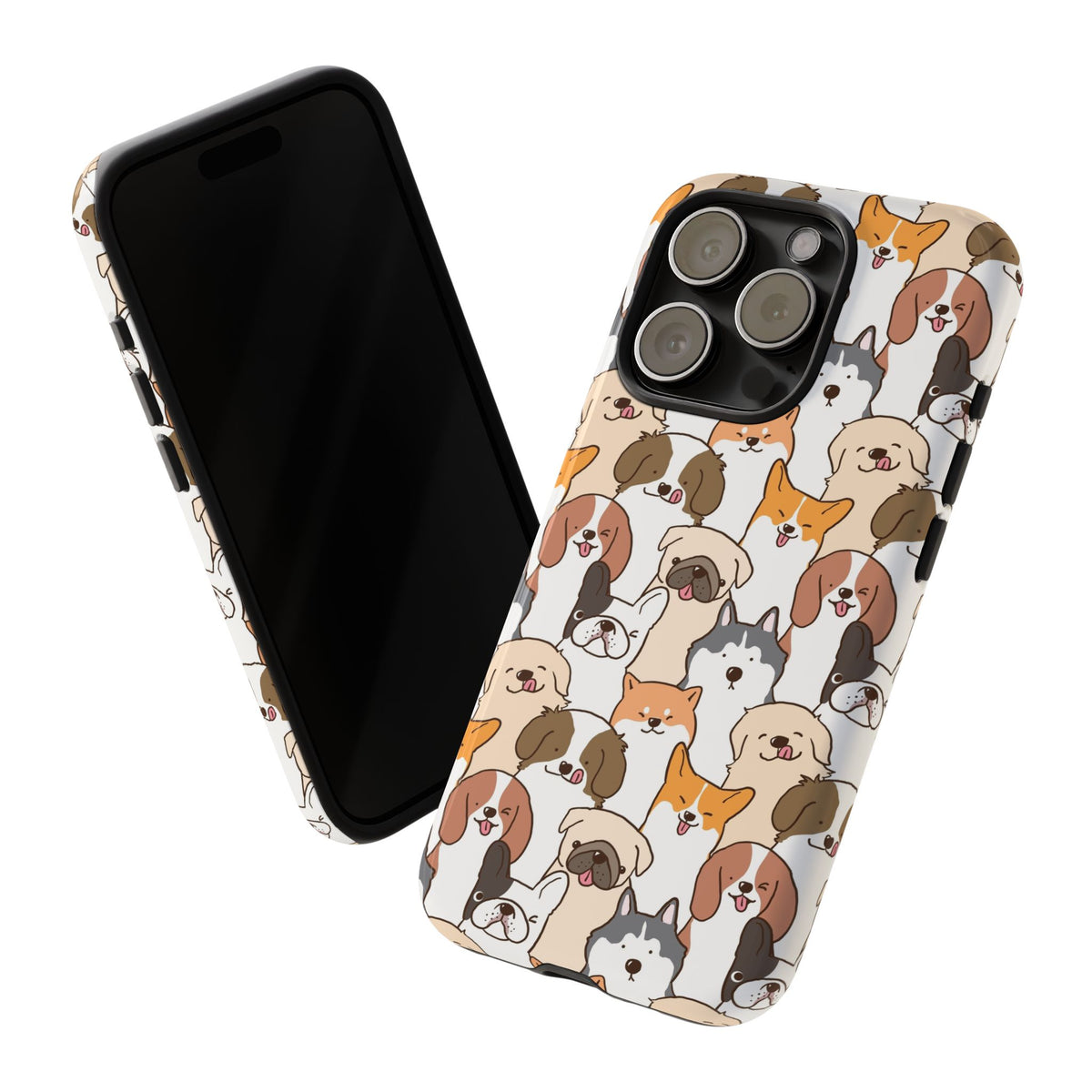 Cute Dogs Charm Phone Case for iPhone, Samsung Galaxy and Google Pixel devices