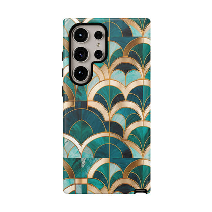 Emerald Deco: Vintage Plush Phone Case for iPhone, Samsung Galaxy and Google Pixel devices
