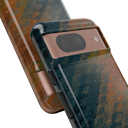 BRUE: Brown + Blue Geometric case for iPhone, Galaxy and Pixel