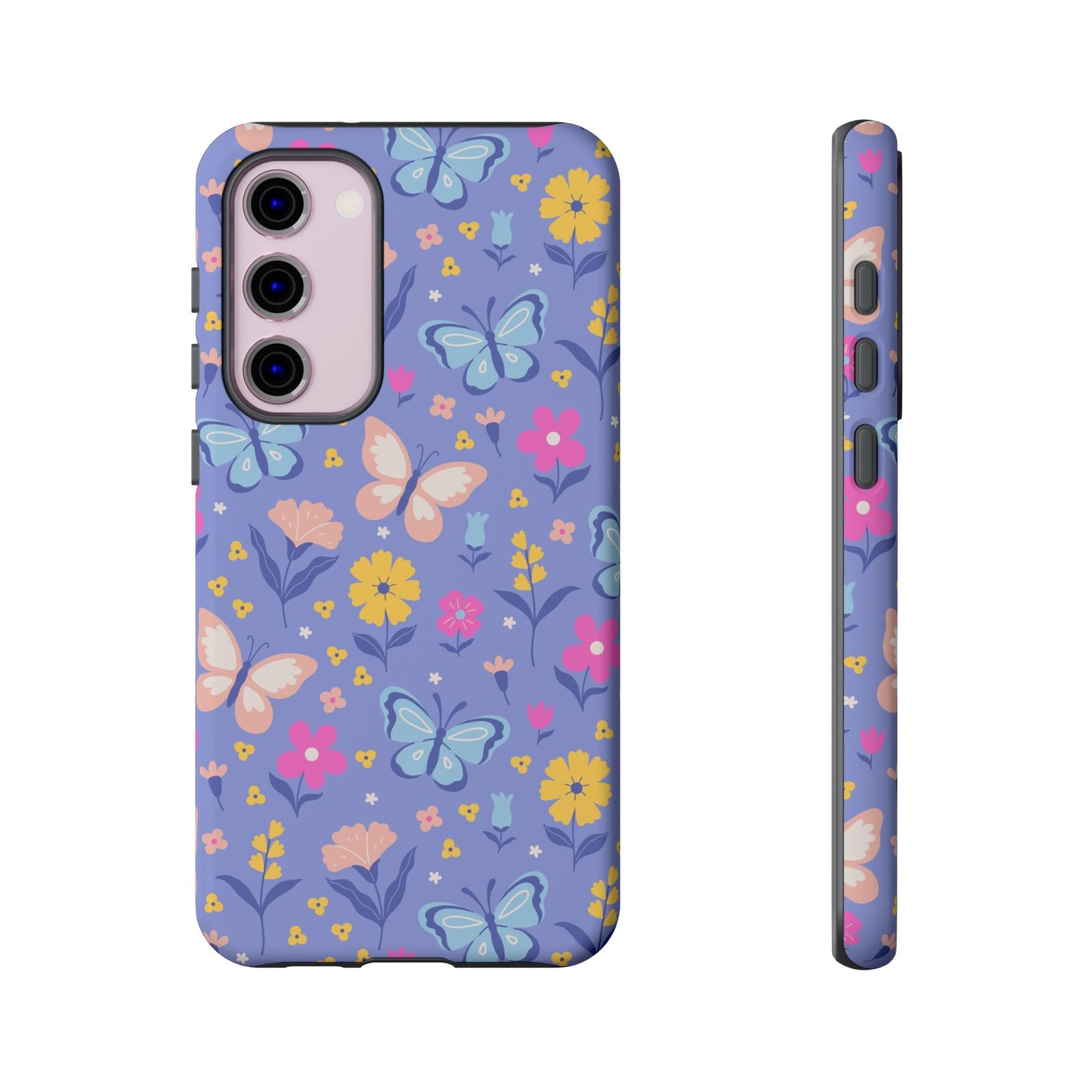 Lavender Butterflies: Tough Cases for iPhone, Samsung Galaxy and Google Pixel