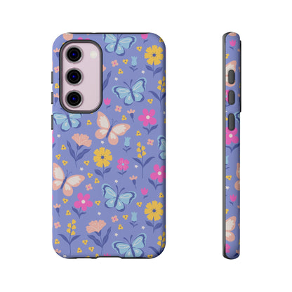 Lavender Butterflies: Tough Cases for iPhone, Samsung Galaxy and Google Pixel