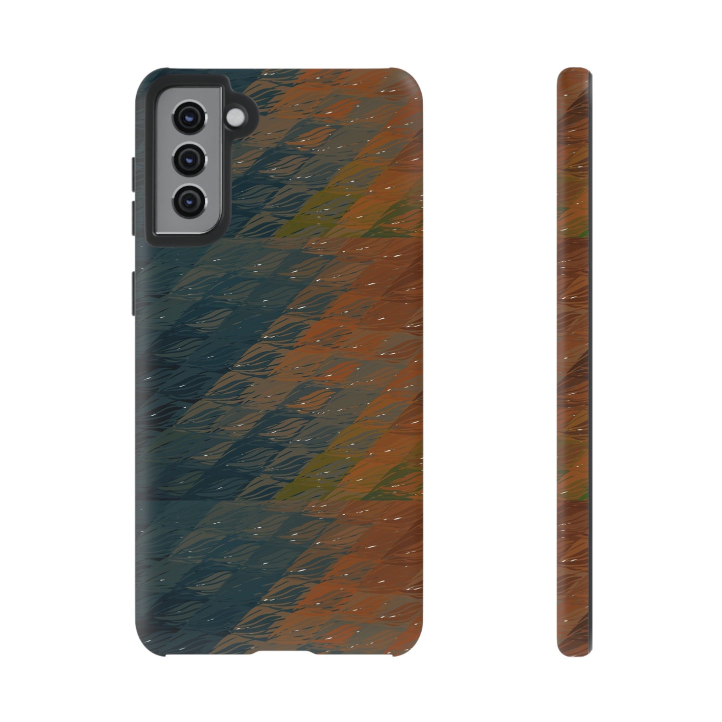 BRUE: Brown + Blue Geometric case for iPhone, Galaxy and Pixel