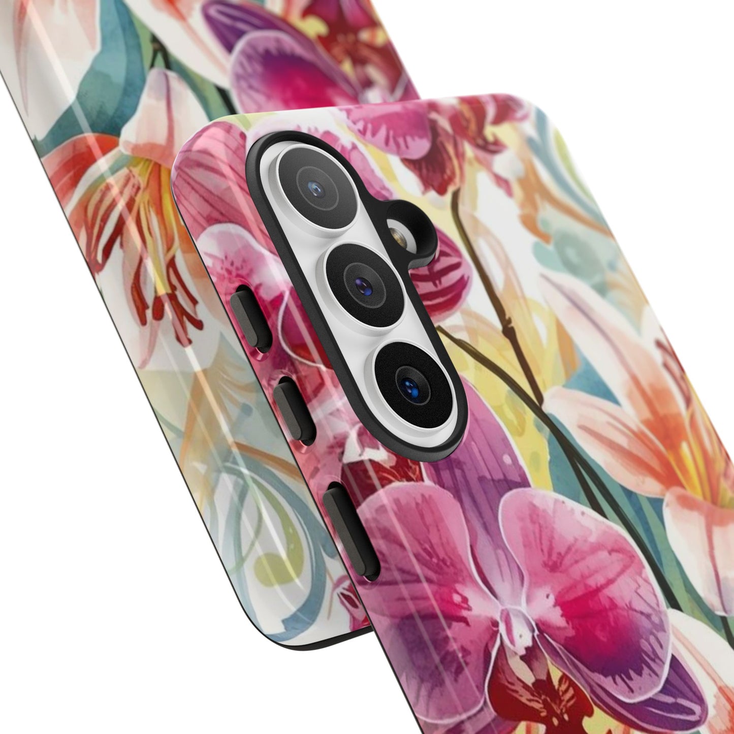 Hibiscus & Orchid Bloom Case: Floral Beauty for Your Samsung Galaxy S Series