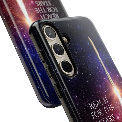 Reach for the Stars: Rocket-illustrated phone case for iPhone, Samsung Galaxy and Pixel devices