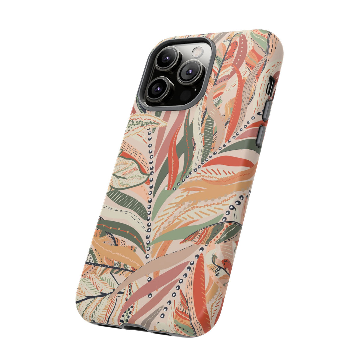 Terracotta Leaves Phone Case: Nature‑Inspired Art for iPhone, Samsung Galaxy and Google Pixel devices