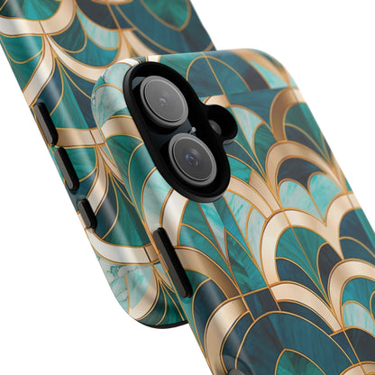 Emerald Deco: Vintage Plush Phone Case for iPhone, Samsung Galaxy and Google Pixel devices