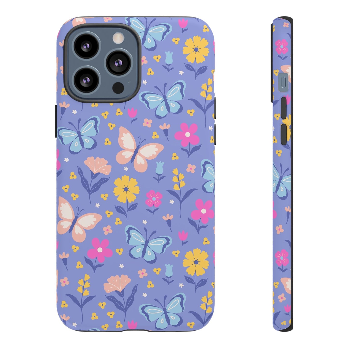 Lavender Butterflies: Tough Cases for iPhone, Samsung Galaxy and Google Pixel