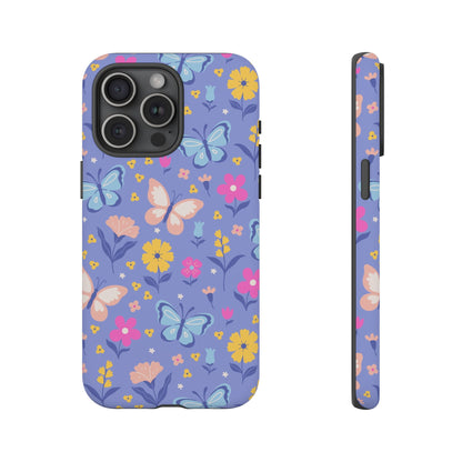 Lavender Butterflies: Tough Phone Case for iPhone, Samsung Galaxy and Google Pixel