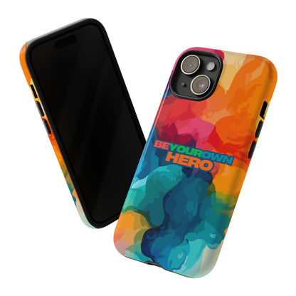 Be Your Own Hero: Inspiring Quote Phone Case for iPhone, Samsung Galaxy and Google Pixel
