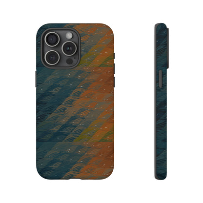 BRUE: Brown + Blue Geometric case for iPhone, Galaxy and Pixel