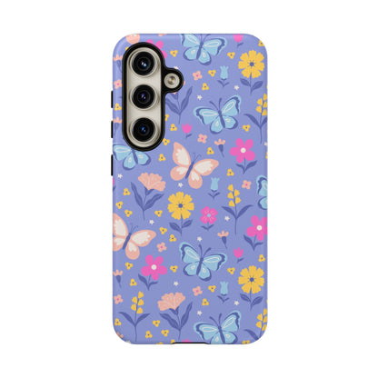 Lavender Butterflies: Tough Cases for iPhone, Samsung Galaxy and Google Pixel